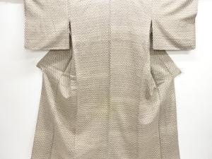 アンティーク　麻の葉模様上代紬単衣着物